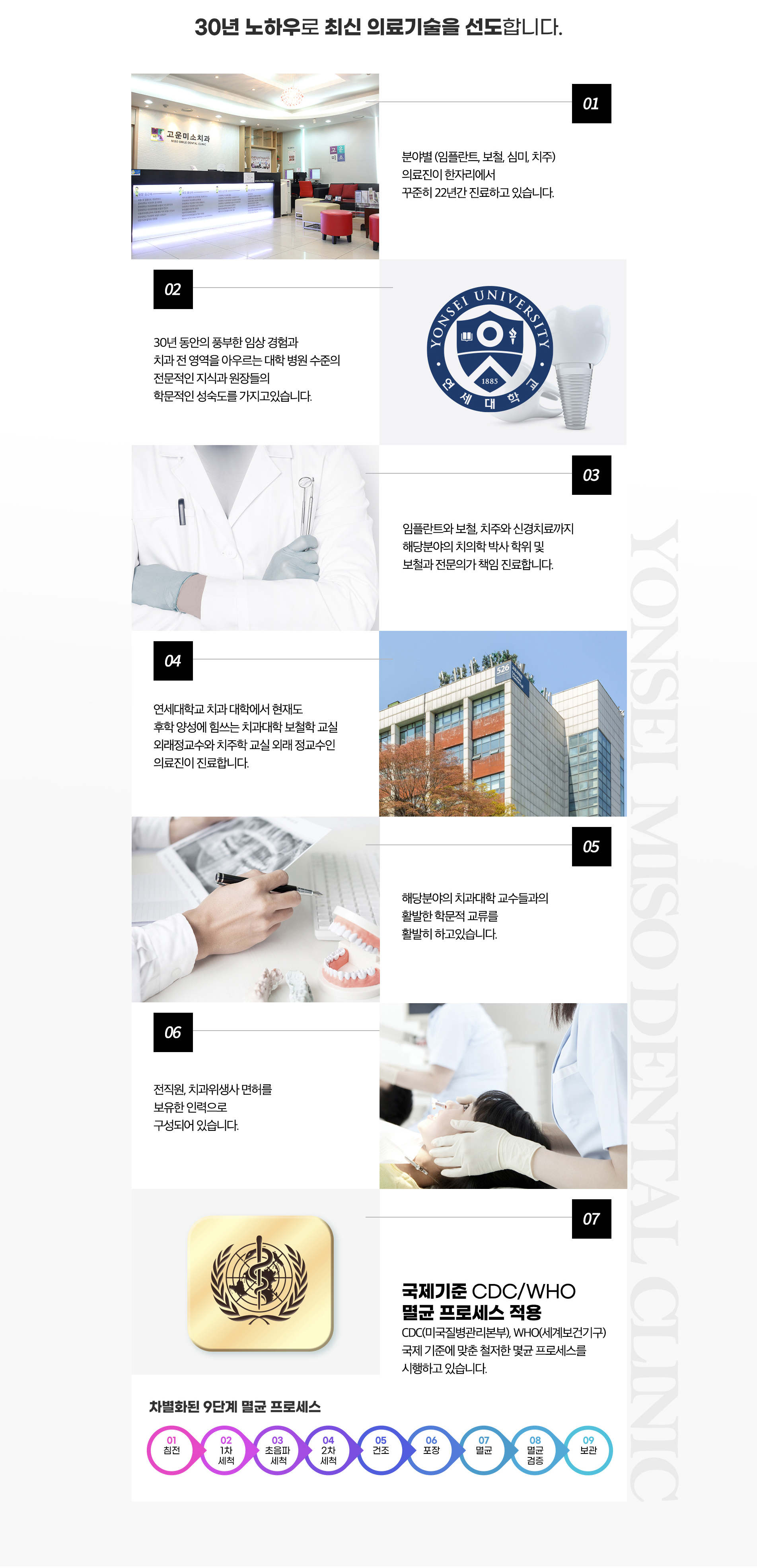 30년 노하우로 최신 의료기술을 선도합니다.